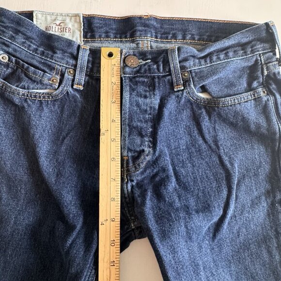 Hollister Jeans Mens 30x32 Blue Denim Classic Straight Button Fly Preppy Y2K - Picture 7 of 14